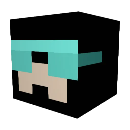 Cureclutch Minecraft avatar head, 3D render