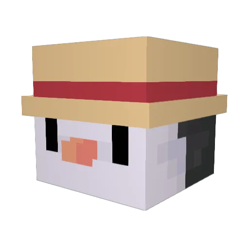CuredPenguin Minecraft avatar head, 3D render