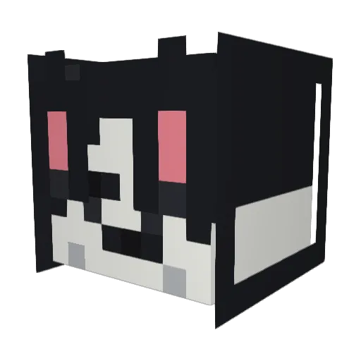 Curggles Minecraft avatar head, 3D render