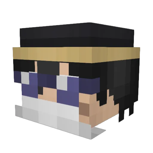 Curiell Minecraft avatar head, 3D render