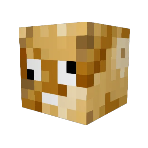 CuriousPotato Minecraft avatar head, 3D render