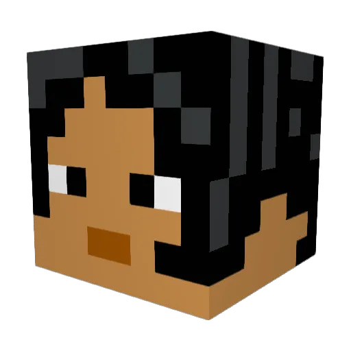 CuriousZeus05 Minecraft avatar head, 3D render