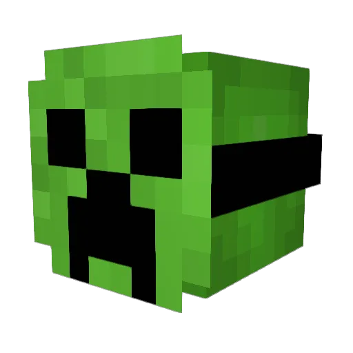 CuriouscarpONTOP Minecraft avatar head, 3D render