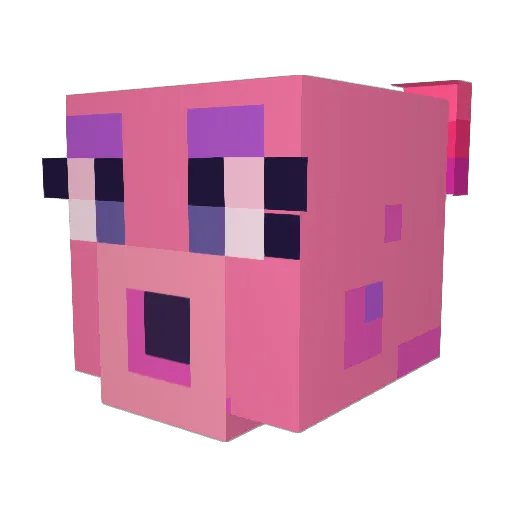 Curiouse Minecraft avatar head, 3D render