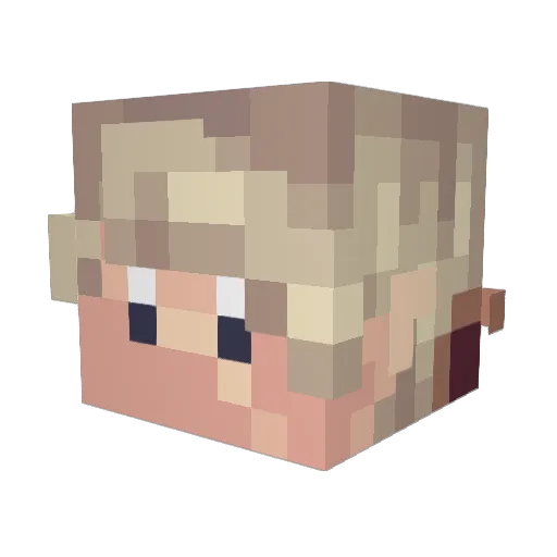 Curist46 Minecraft avatar head, 3D render