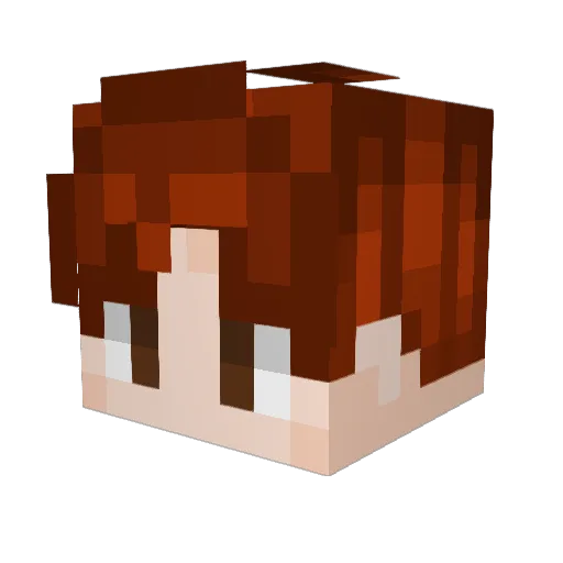 Curitas Minecraft avatar head, 3D render