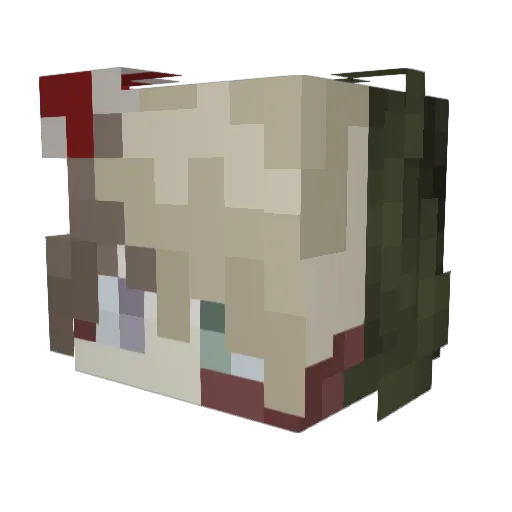 CuriusAftermath Minecraft avatar head, 3D render