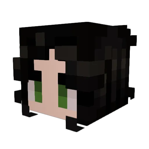 CurleyQ Minecraft avatar head, 3D render