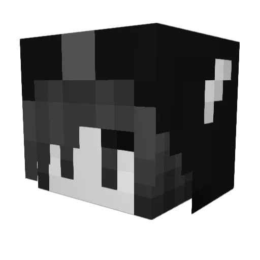 CurllyQ Minecraft avatar head, 3D render