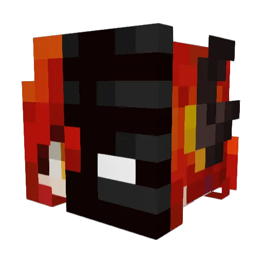 CurlyBeanCurly Minecraft avatar head, 3D render
