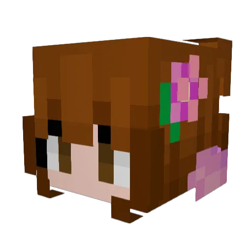 CurlyCookie05 Minecraft avatar head, 3D render