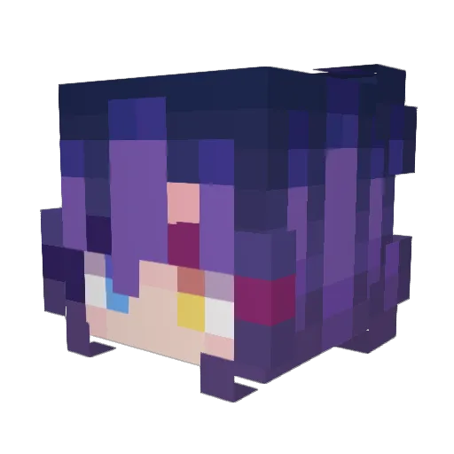 Minecraft-Avatar von CurlyCosplay: Kopf als 3D-Render