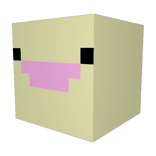CurlyFryez Minecraft avatar head, 3D render