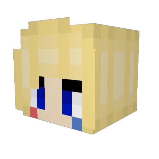 CurlyGirl550 Minecraft avatar head, 3D render