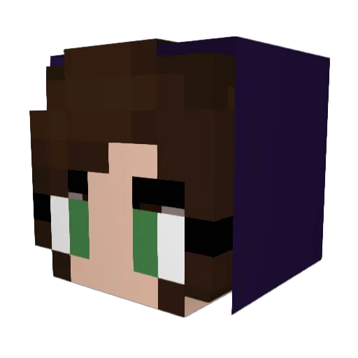CurlyGirl57 Minecraft avatar head, 3D render
