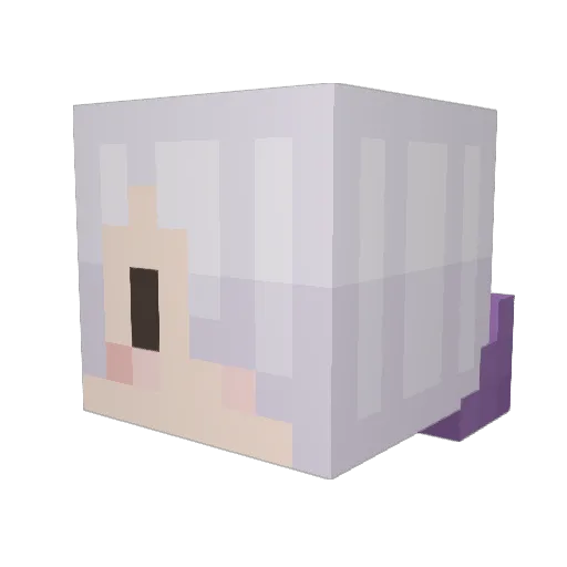 CurlyRibbon Minecraft avatar head, 3D render