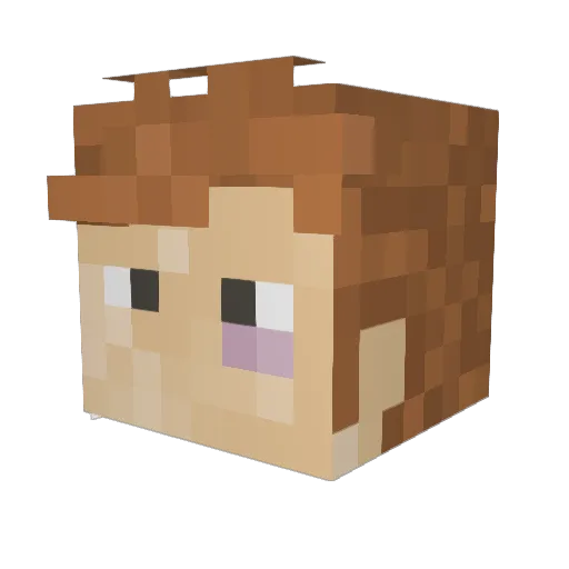CurlySimon Minecraft avatar head, 3D render