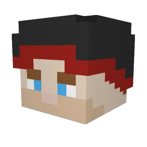 Curly_Dingo Minecraft avatar head, 3D render