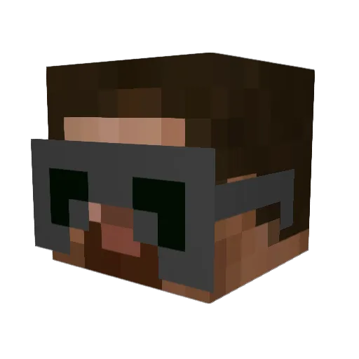 Curlyfries95 Minecraft avatar head, 3D render