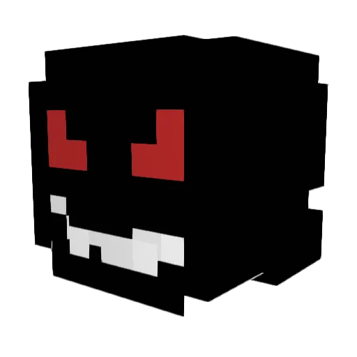 Curlyyyyy Minecraft avatar head, 3D render