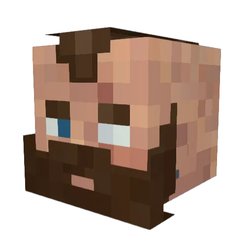 CuroNCoffee Minecraft avatar head, 3D render