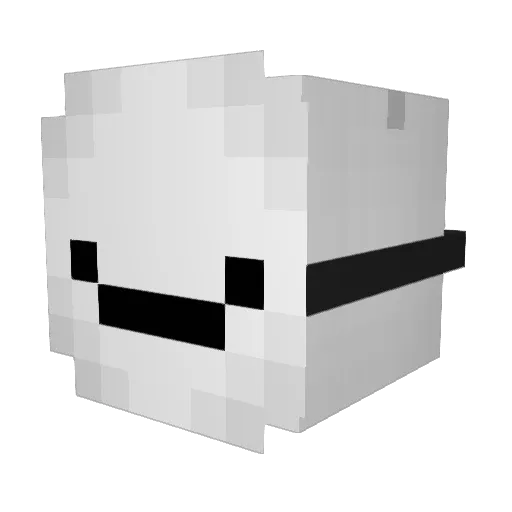 Curpid Minecraft avatar head, 3D render