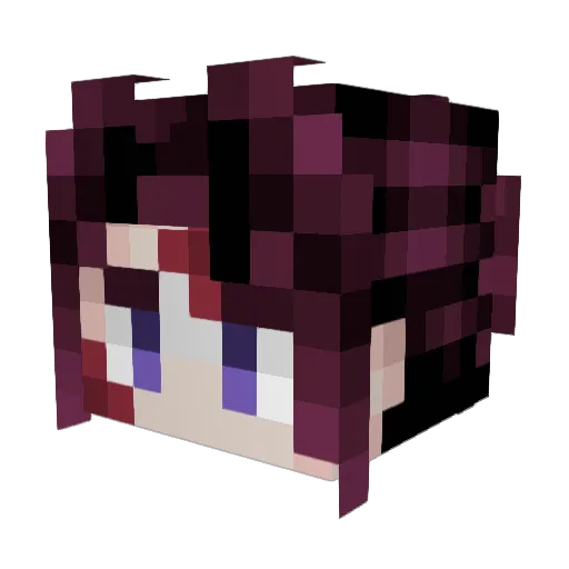 Currehh Minecraft avatar head, 3D render