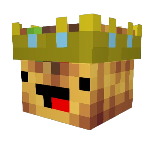 Current1 Minecraft avatar head, 3D render