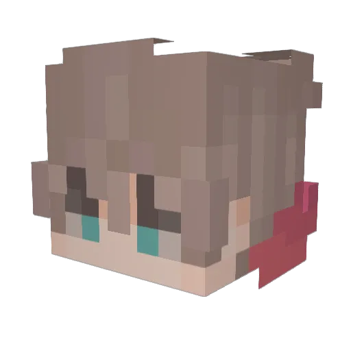 CurrentBrick Minecraft avatar head, 3D render