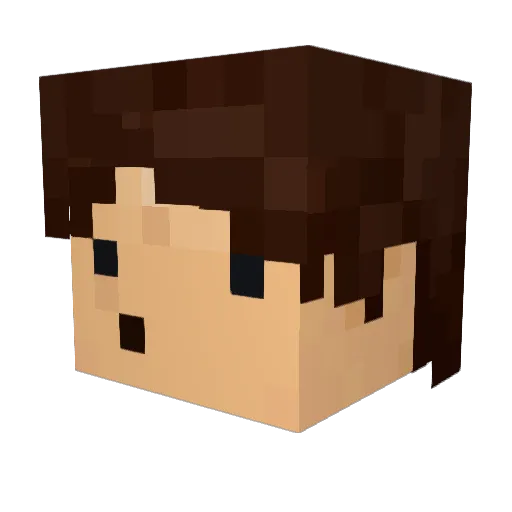 Curri_ Minecraft avatar head, 3D render