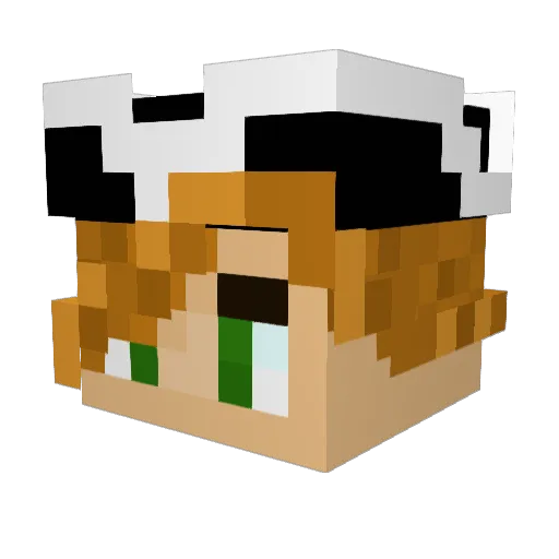 Currie66 Minecraft avatar head, 3D render