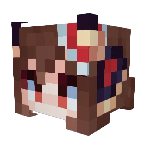 CurroXZ Minecraft avatar head, 3D render