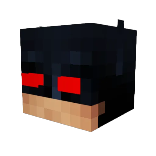 Currrly Minecraft avatar head, 3D render