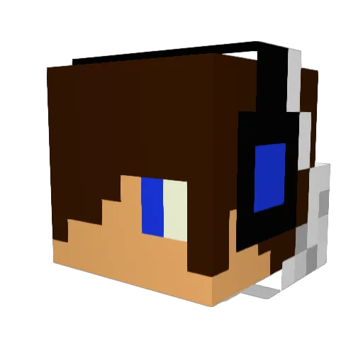 CurruptedJake Minecraft avatar head, 3D render