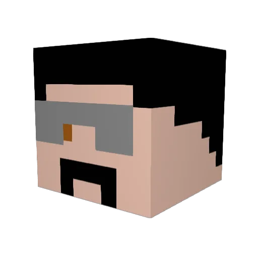 Curry235 Minecraft avatar head, 3D render