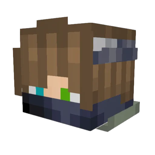 CurryBest Minecraft avatar head, 3D render