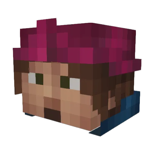 CurryCelEnjoyer Minecraft avatar head, 3D render