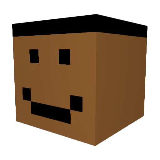 CurryClient Minecraft avatar head, 3D render