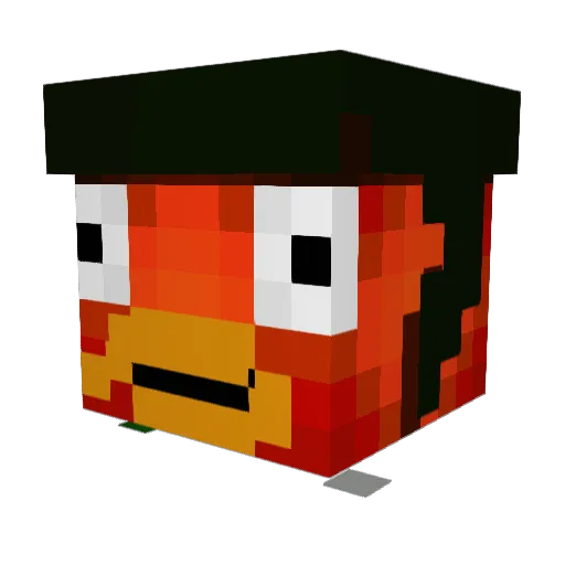 CurryMuffin Minecraft avatar head, 3D render