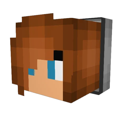 Curryapfel Minecraft avatar head, 3D render