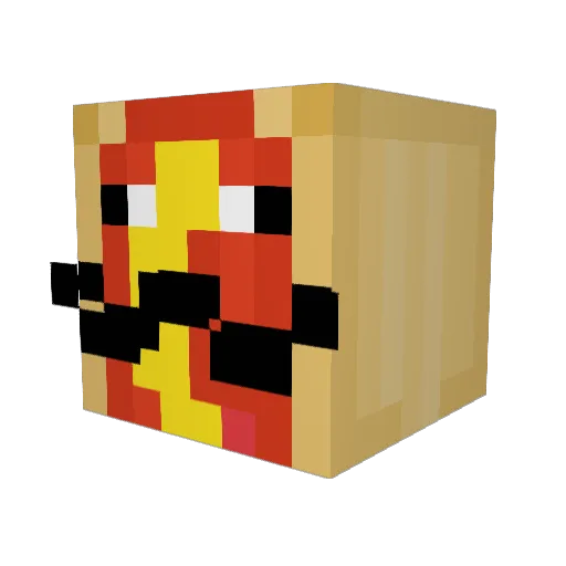 Currydachs Minecraft avatar head, 3D render