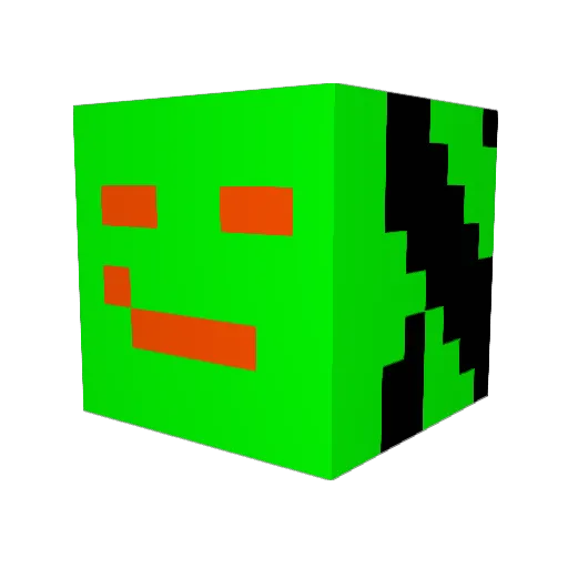 Currymans Minecraft avatar head, 3D render