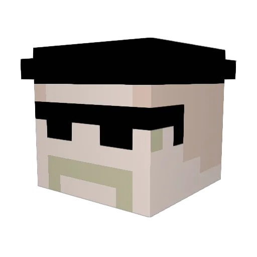 Currymister Minecraft avatar head, 3D render