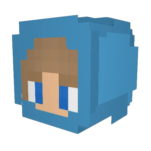 Currypulver Minecraft avatar head, 3D render