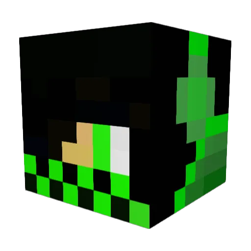Curryzio Minecraft avatar head, 3D render