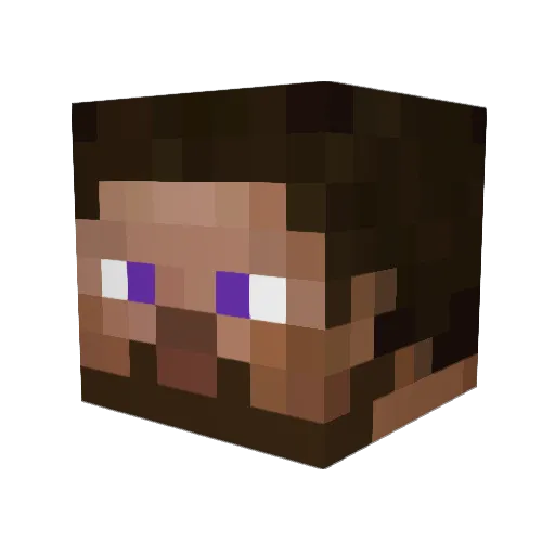 Curse6 Minecraft avatar head, 3D render