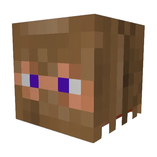 CurseBot Minecraft avatar head, 3D render