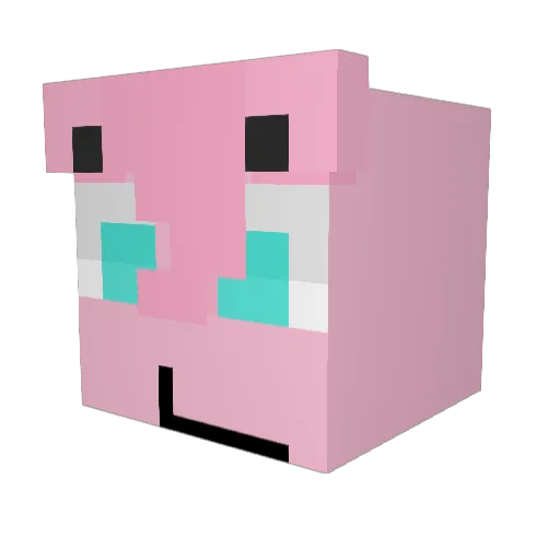 CurseHungryBox Minecraft avatar head, 3D render