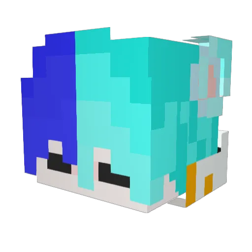 Curse_fox Minecraft avatar head, 3D render