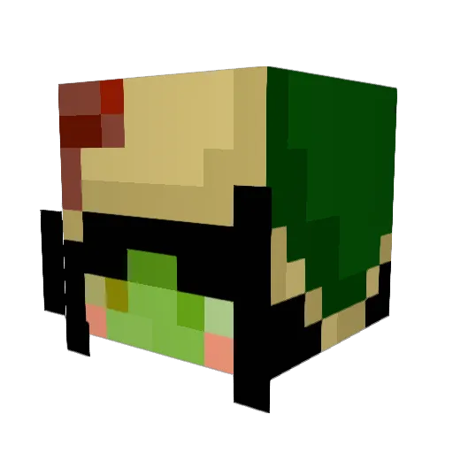 CursedArtz Minecraft avatar head, 3D render
